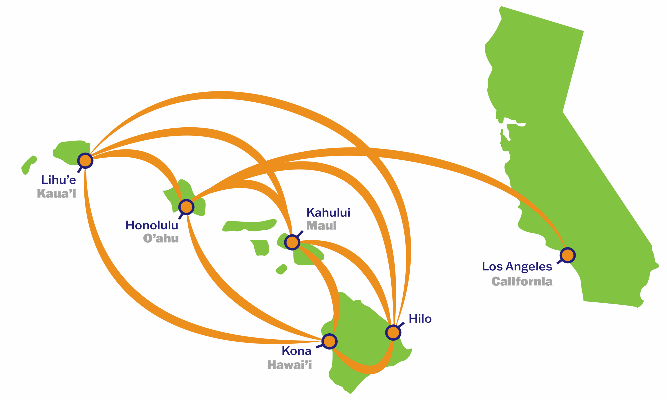 Aloha Air Cargo Route Map