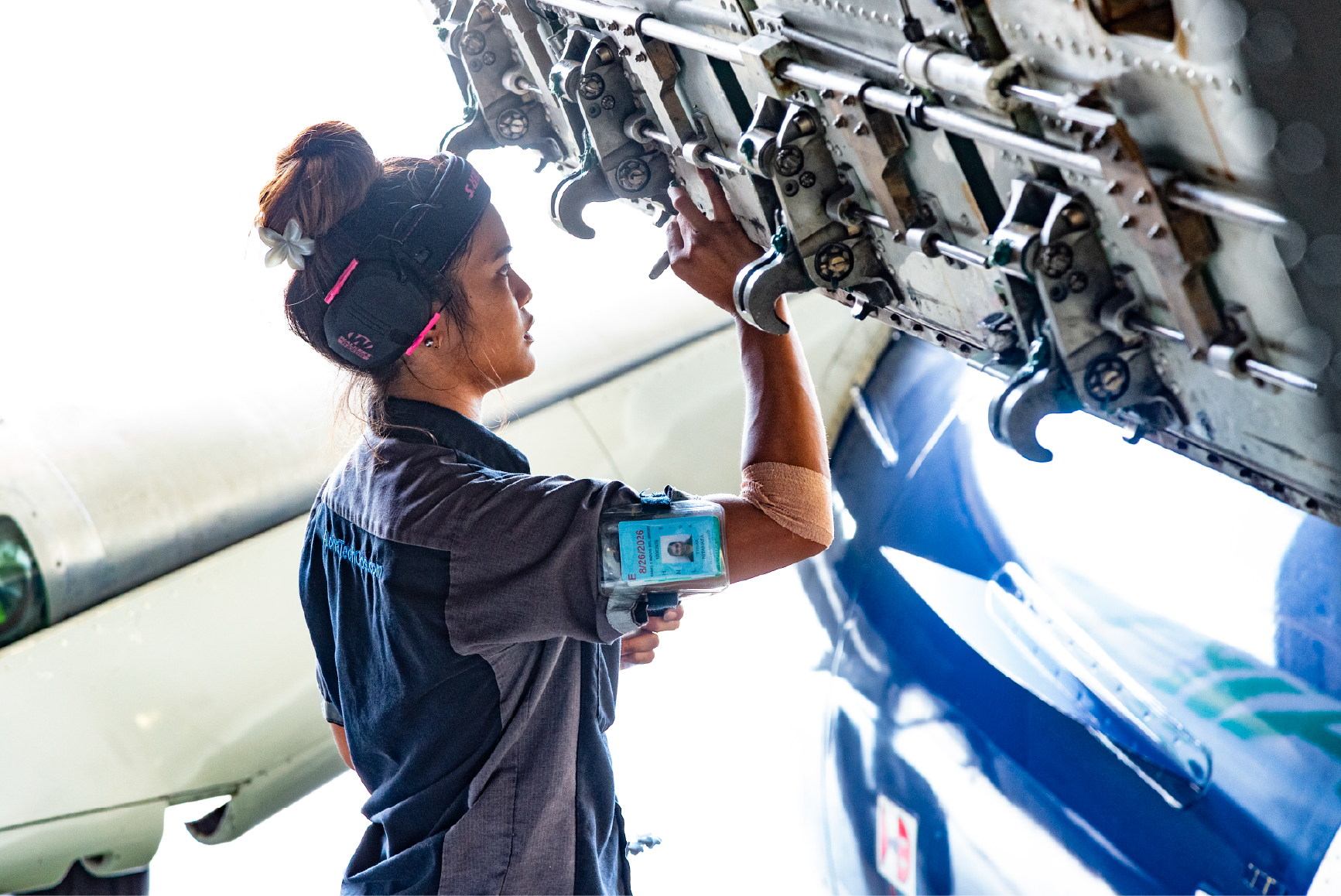 Cargo Services Employees on an Aloha Air Cargo plane. Cargo Services Employees on an Aloha Air Cargo plane.